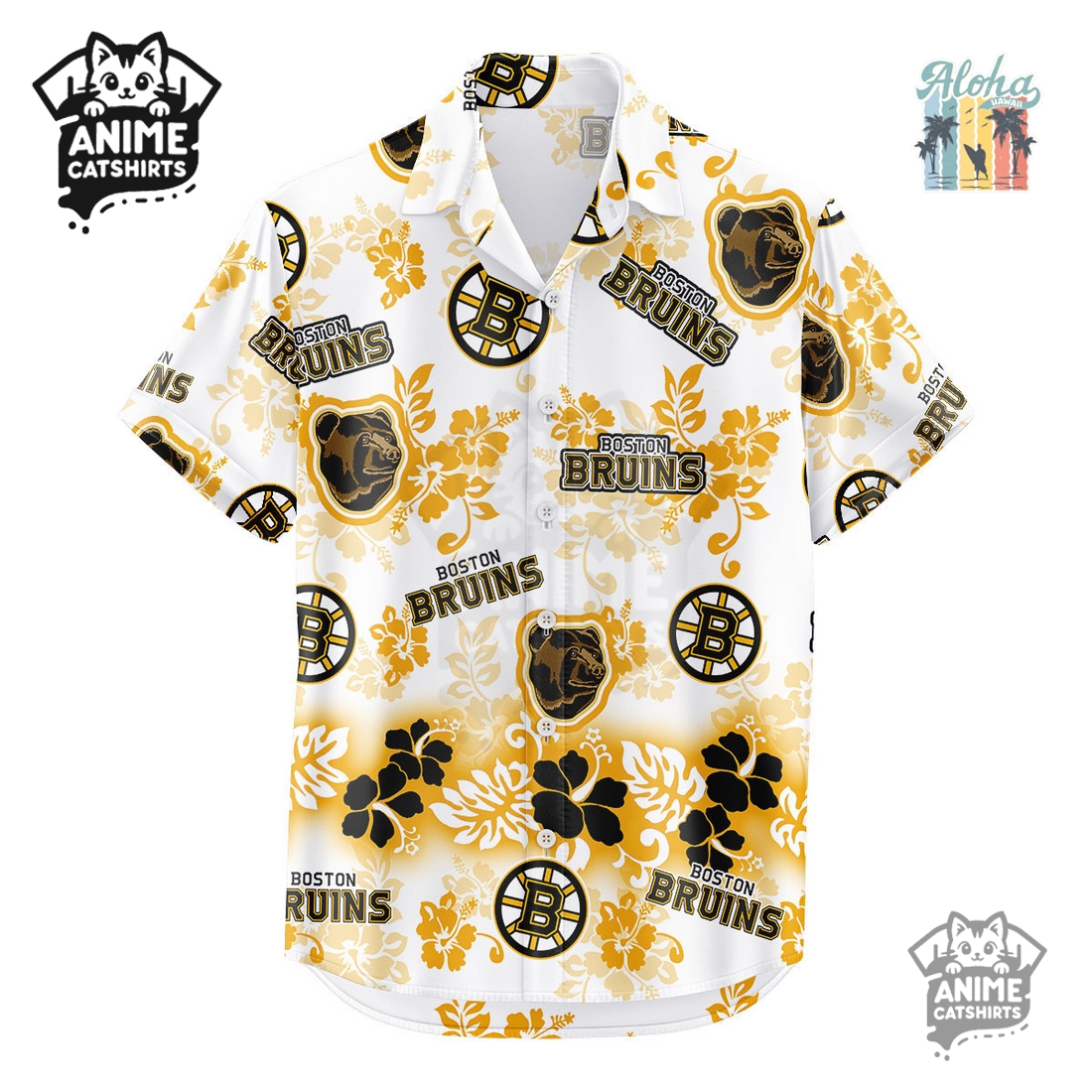 Boston Bruins Aloha Paradise NHL Hawaiian Shirt