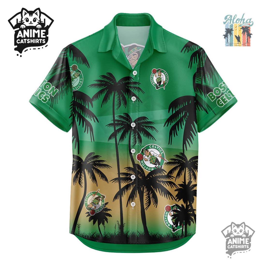 Boston Celtics NBA Aloha Shirt