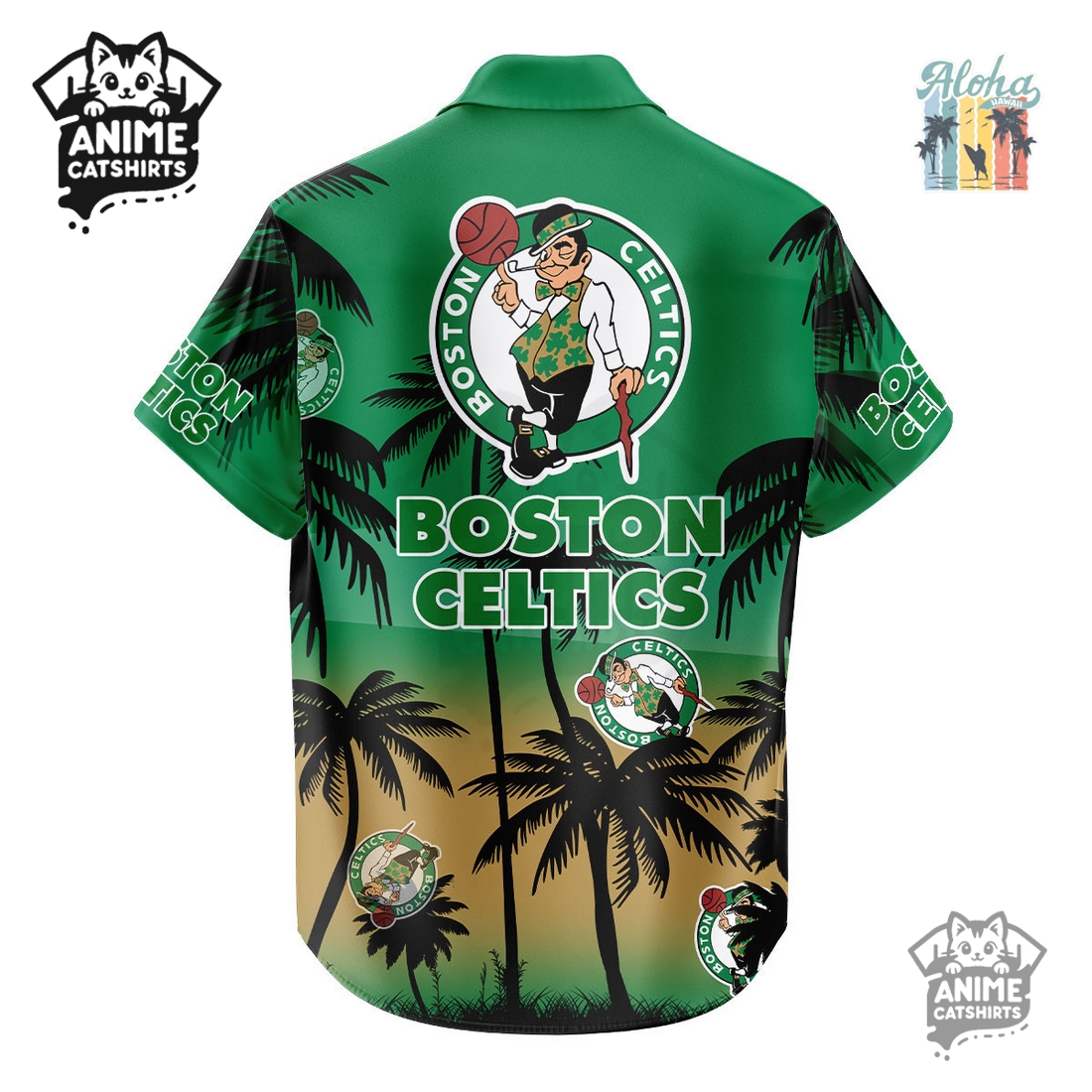 Boston Celtics NBA Aloha Shirt Boston Celtics NBA Aloha Shirt