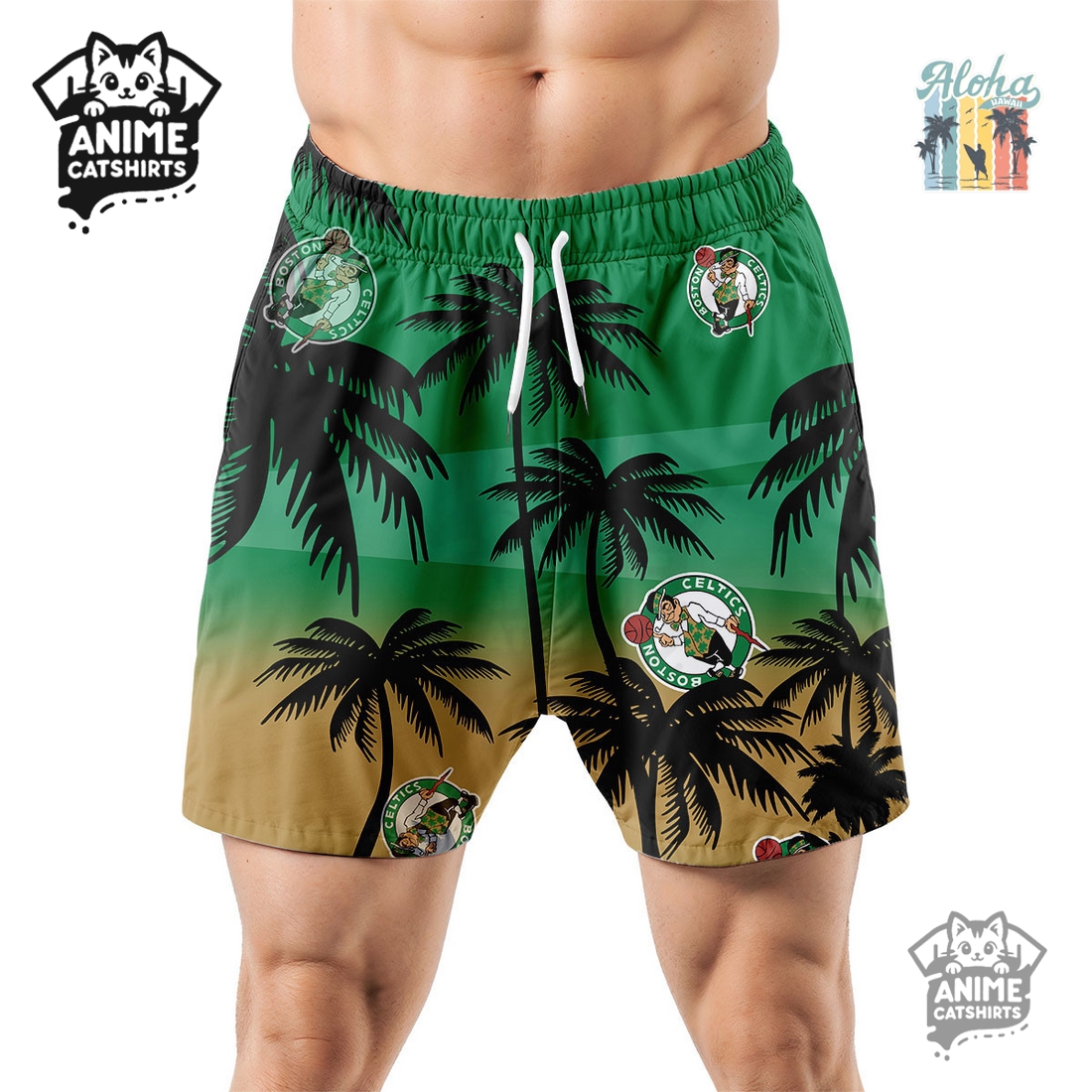 Boston Celtics NBA Aloha Shirt Boston Celtics NBA Aloha Shirt