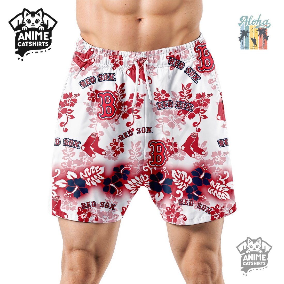 Boston Red Sox Aloha Paradise Hawaiian Short