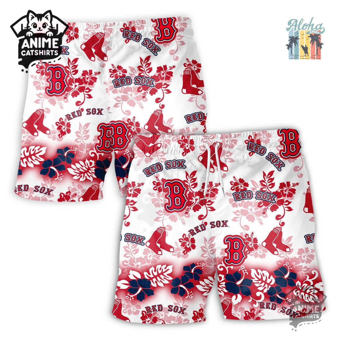Boston Red Sox Aloha Paradise Hawaiian Short