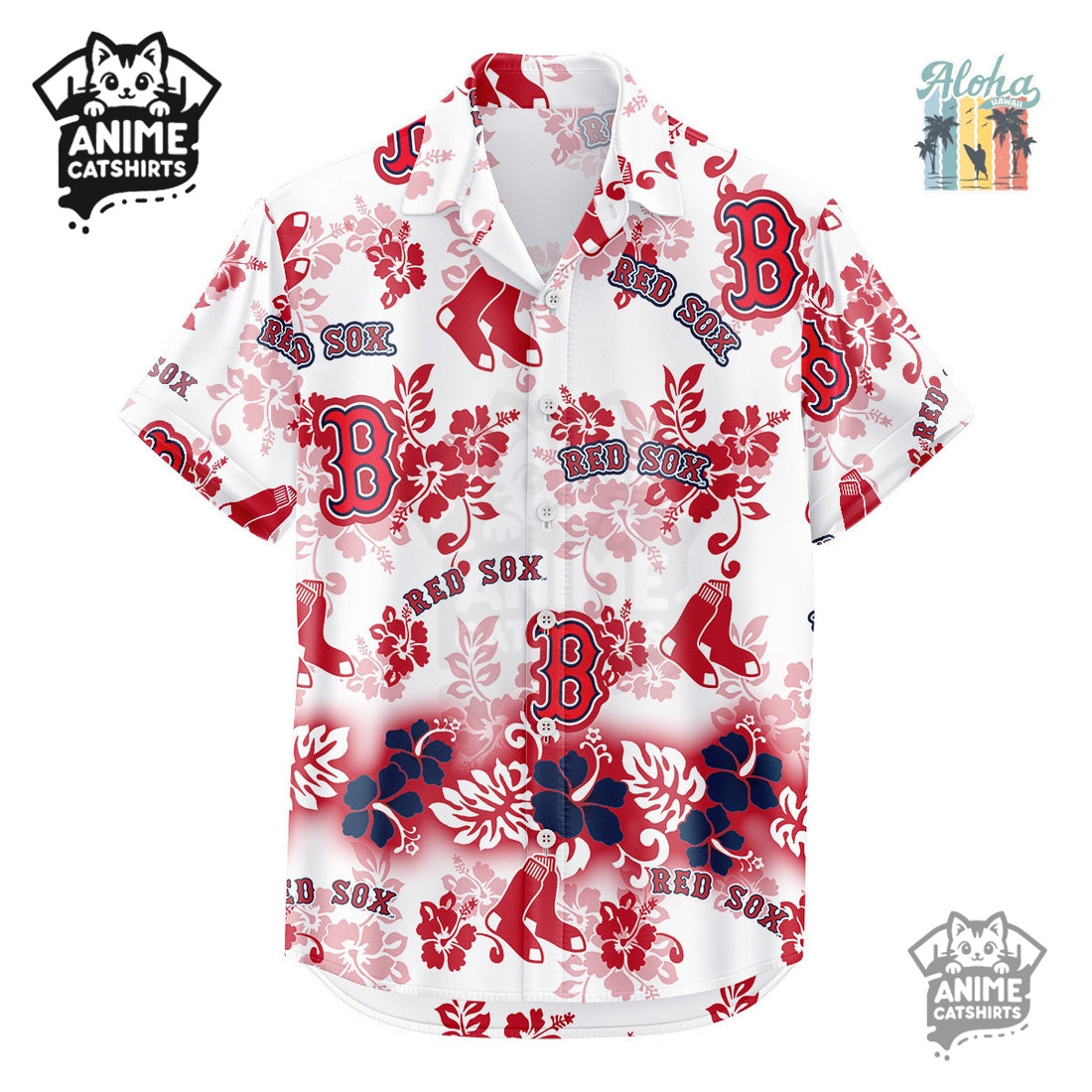 Boston Red Sox Aloha Paradise MLB Aloha Hawaiian Shirt