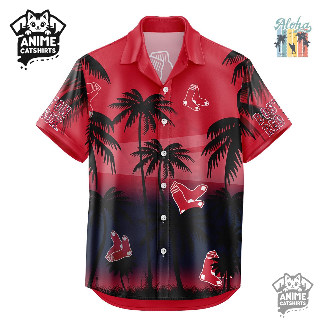 Boston Red Sox MLB Aloha Shirt