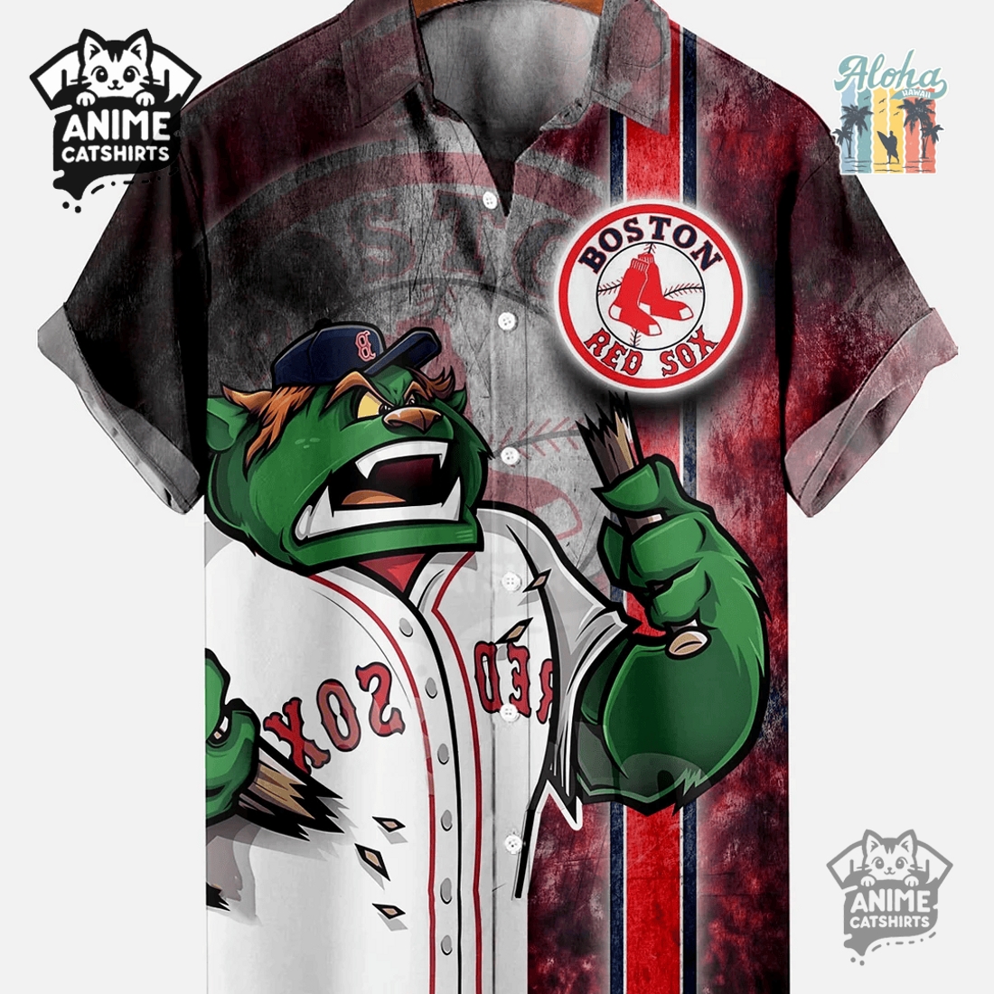 Boston Red Sox Retro Baseball MLB Aloha Hawaiian Shirt