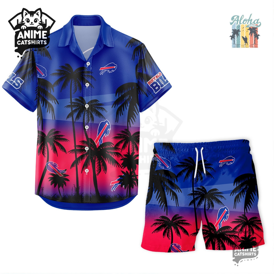 Buffalo Bills NFL Aloha Shirt Buffalo Bills NFL Aloha Shirt