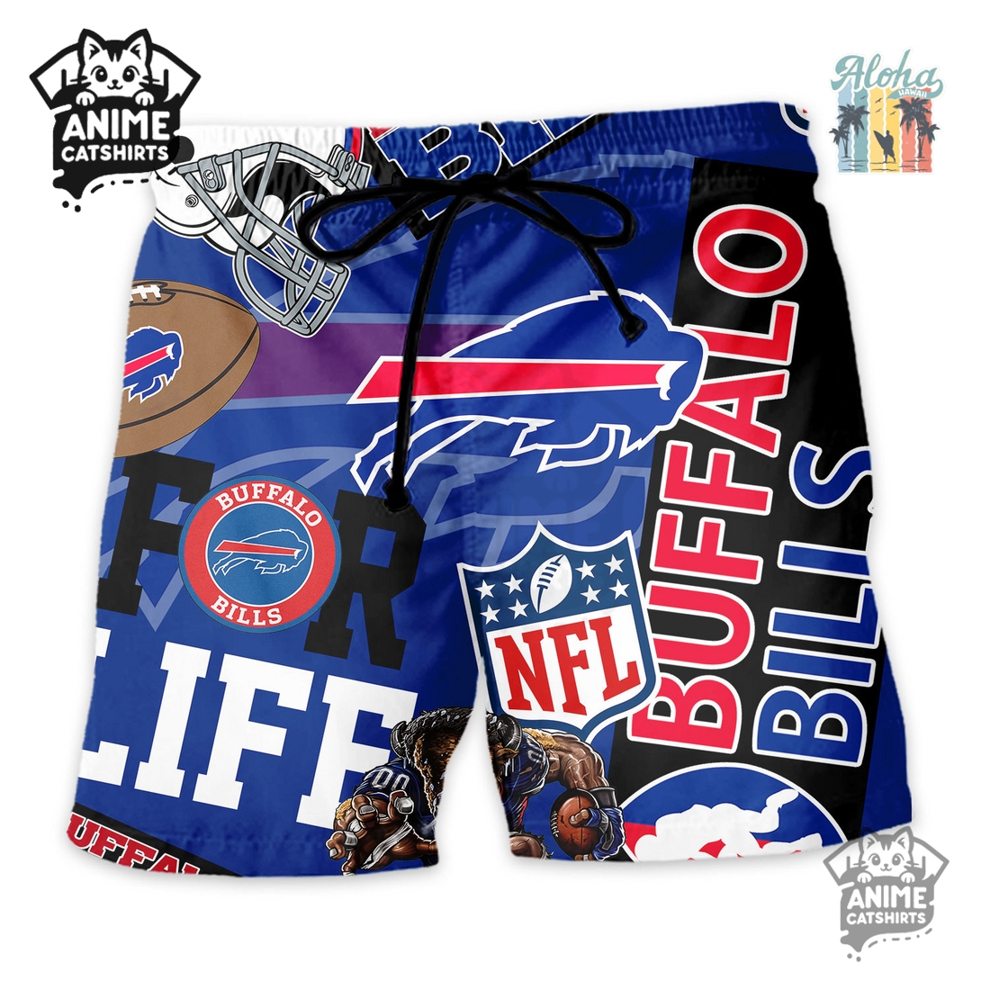 Buffalo Bills NFL Aloha Shirt & Shorts Set Buffalo Bills NFL Aloha Shirt & Shorts Set