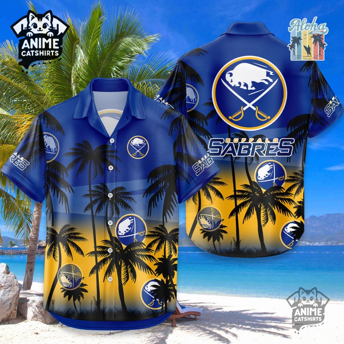 Buffalo Sabres NHL Aloha Shirt Buffalo Sabres NHL Aloha Shirt