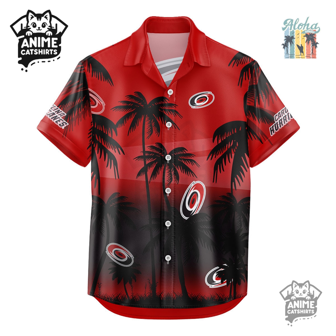 Carolina Hurricanes NHL Aloha Shirt