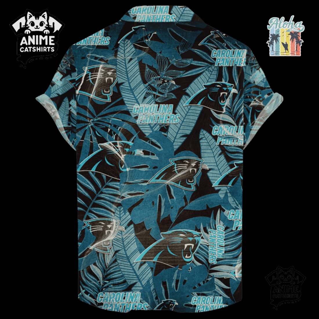Carolina Panthers Retro Logo Revolutions NFL Hawaiian Shirt