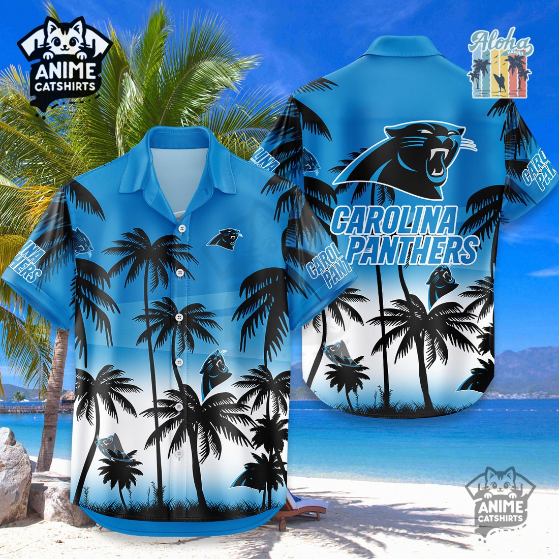 Carolina Panthers NHL Aloha Shirt Carolina Panthers NHL Aloha Shirt