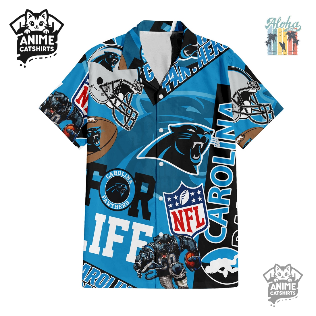 Carolina Panthers NHL Hawaiian Shirt & Shorts Set
