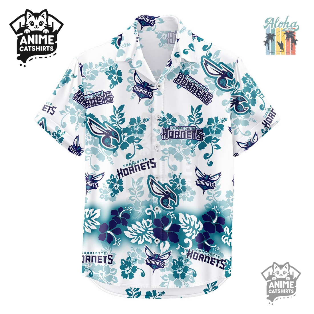 Charlotte Hornets Aloha Paradise NBA Hawaiian Shirt