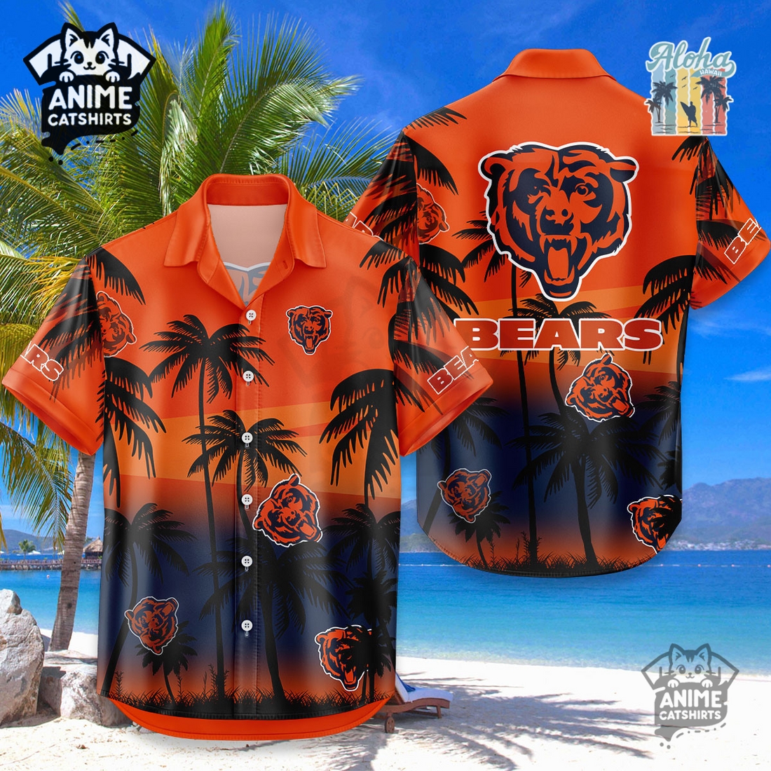 Washington Nationals MLB Aloha Shirt Washington Nationals MLB Aloha Shirt