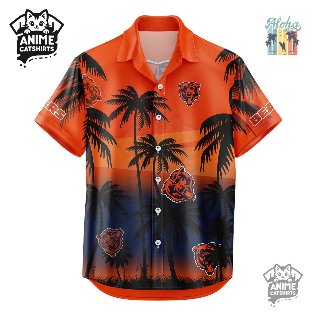Chicago Bears NFL Aloha Shirt