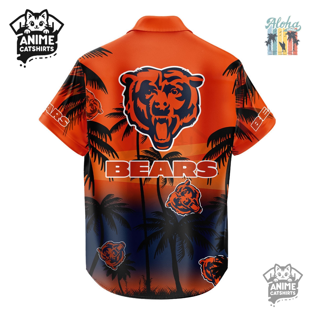 Chicago Bears NFL Aloha Shirt Chicago Bears NFL Aloha Shirt