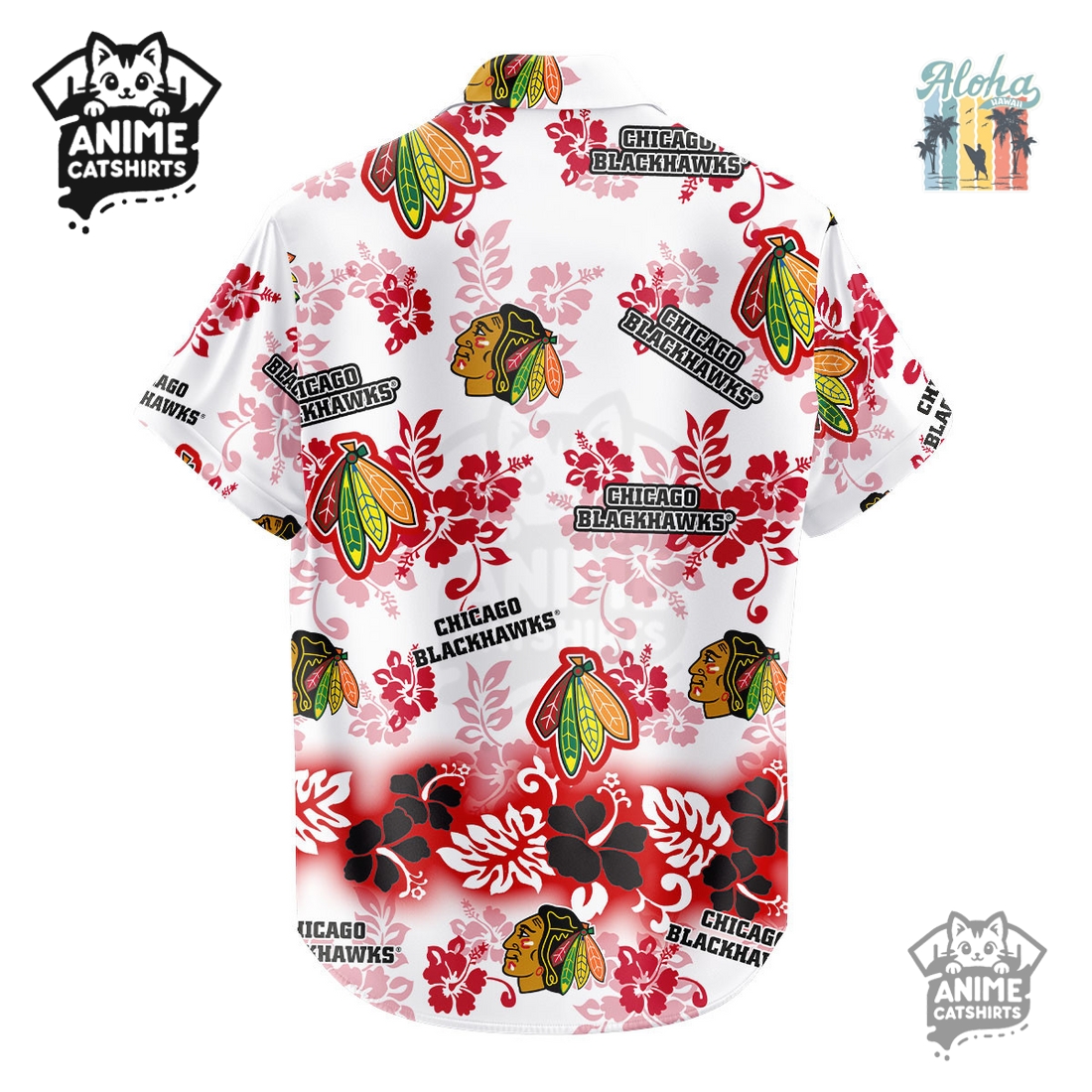 Chicago Blackhawks Aloha Paradise NHL Hawaiian Shirt Chicago Blackhawks Aloha Paradise NHL Hawaiian Shirt
