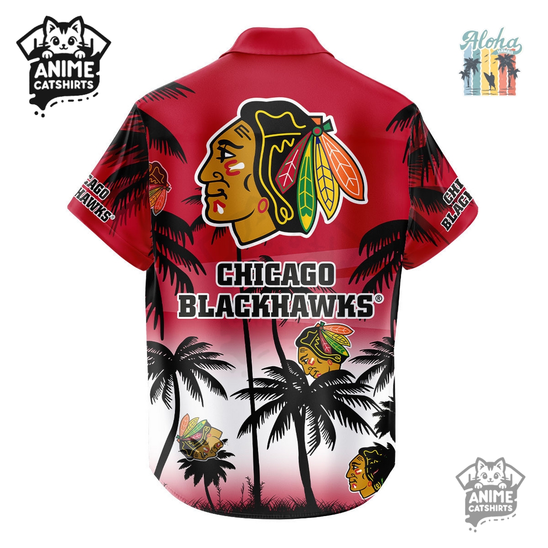 Chicago Blackhawks NHL Aloha Shirt Chicago Blackhawks NHL Aloha Shirt