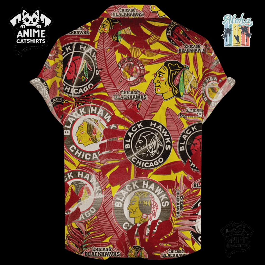 Chicago Blackhawks Men’s NHL Hawaiian Shirt