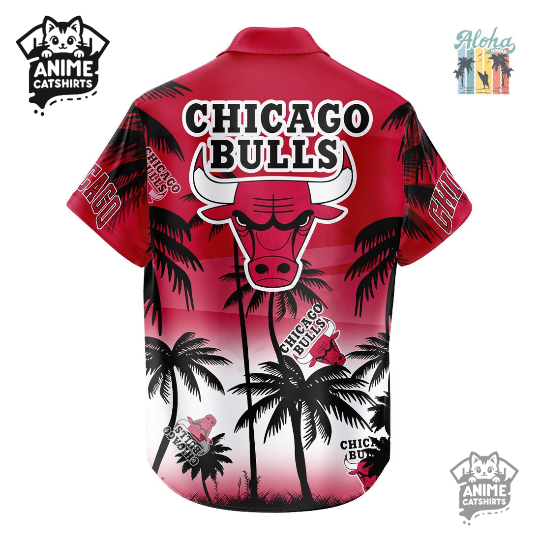 Chicago Bulls NBA Aloha Shirt Chicago Bulls NBA Aloha Shirt
