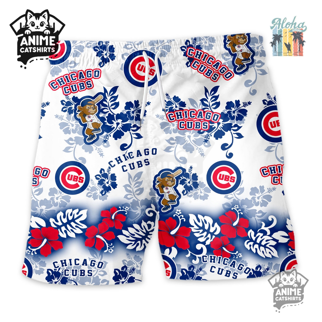 Chicago Cubs Aloha Paradise Hawaiian Short Chicago Cubs Aloha Paradise Hawaiian Short
