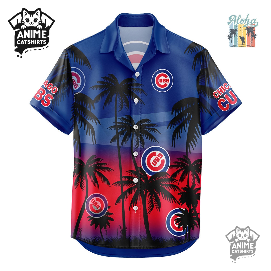 Chicago Cubs MLB Aloha Shirt