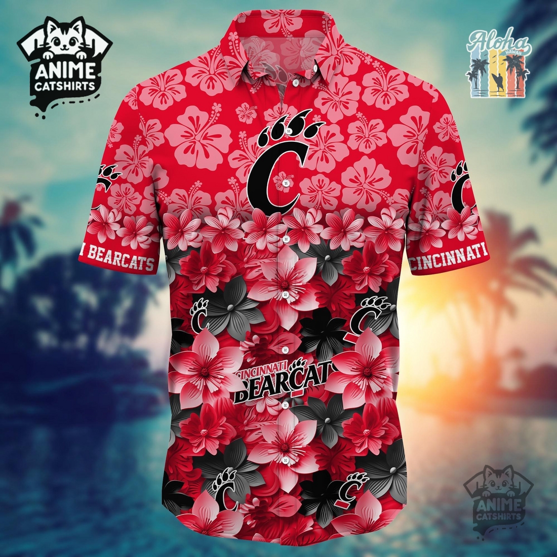 Cincinnati Bearcats 3 Sports Hawaiian Shirt