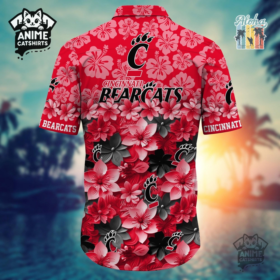 Cincinnati Bearcats 3 Sports Hawaiian Shirt Cincinnati Bearcats 3 Sports Hawaiian Shirt