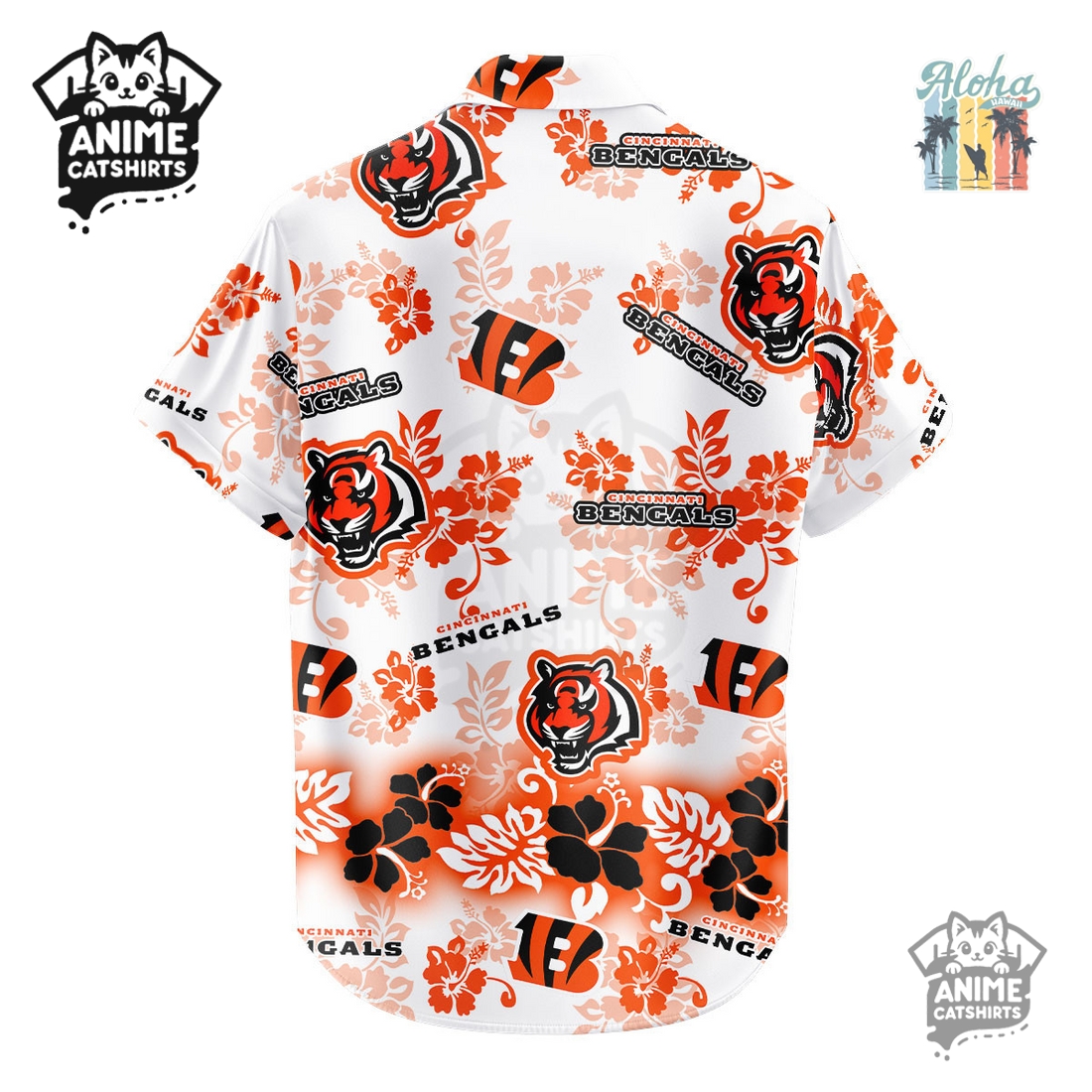 Cincinnati Bengals Aloha Paradise NFL Hawaiian Shirt Cincinnati Bengals Aloha Paradise NFL Hawaiian Shirt
