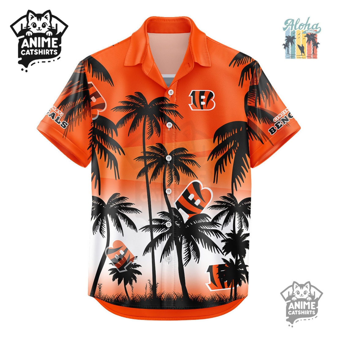 Cincinnati Bengals NFL Aloha Shirt