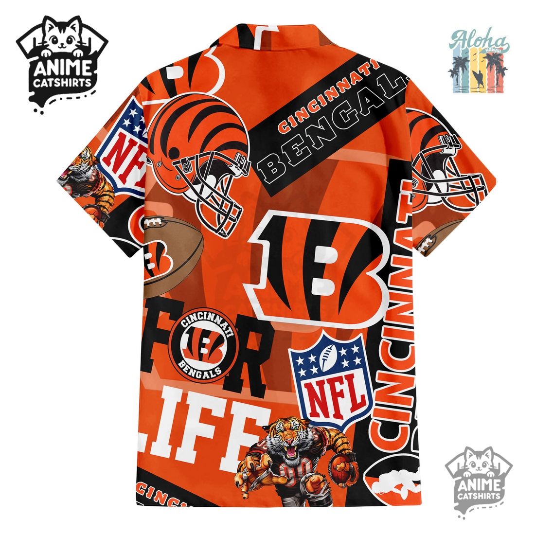 Cincinnati Bengals NFL Aloha Shirt & Shorts Set