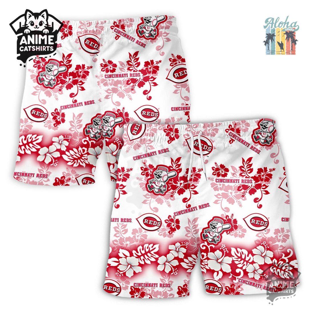 Cincinnati Reds Aloha Paradise Hawaiian Short