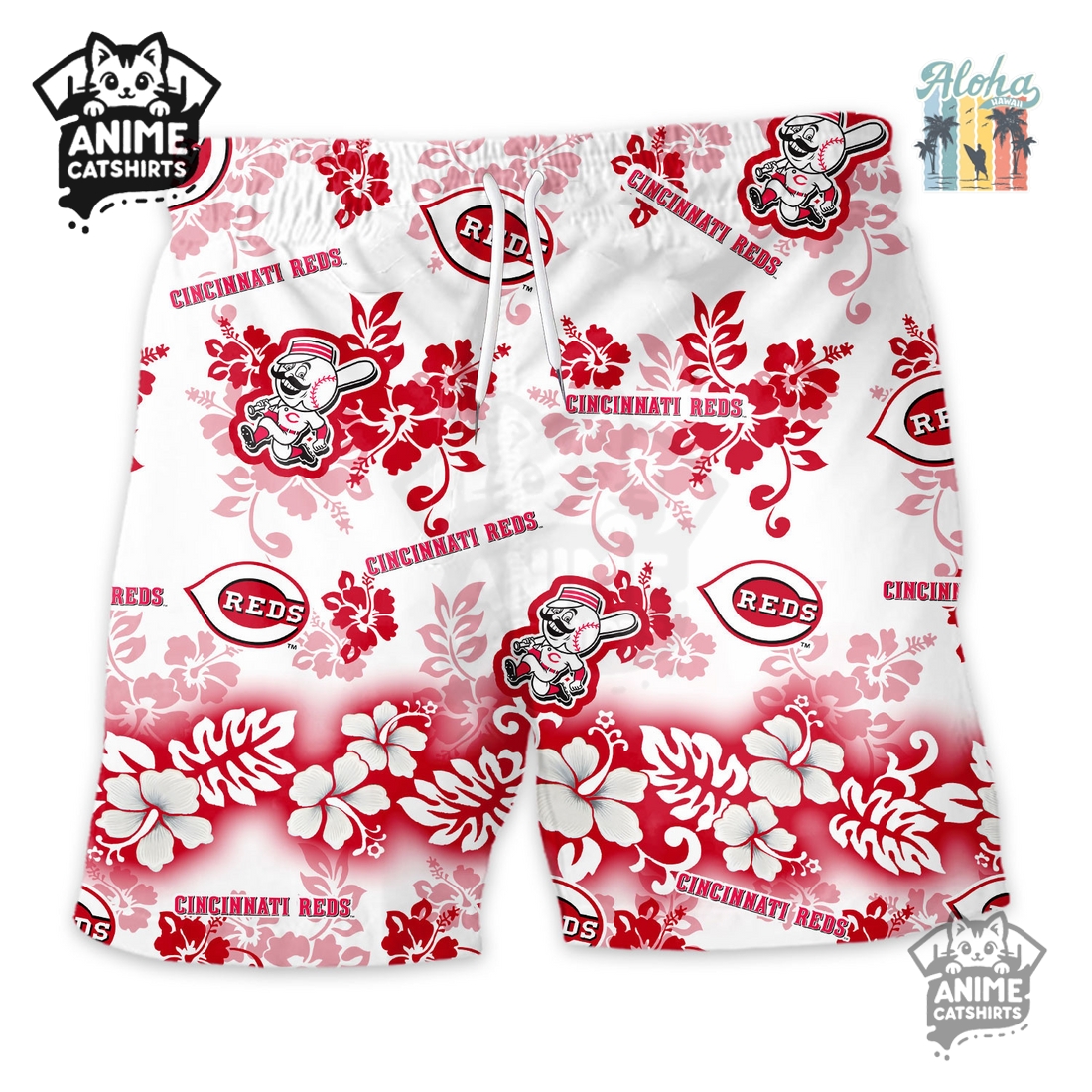 Cincinnati Reds Aloha Paradise Hawaiian Short Cincinnati Reds Aloha Paradise Hawaiian Short