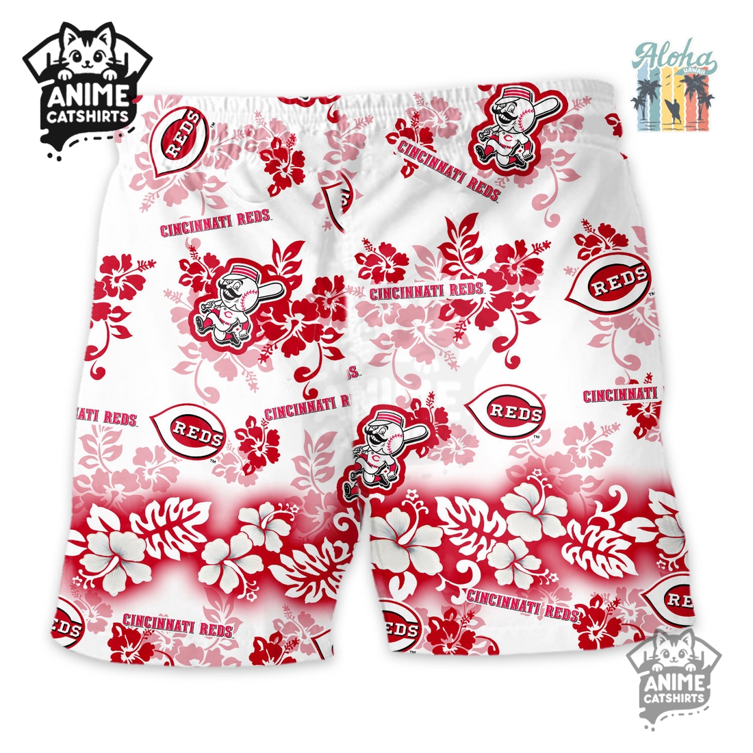 Cincinnati Reds Aloha Paradise Hawaiian Short Cincinnati Reds Aloha Paradise Hawaiian Short
