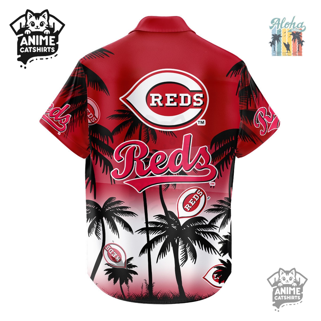 Cincinnati Reds MLB Aloha Shirt Cincinnati Reds MLB Aloha Shirt