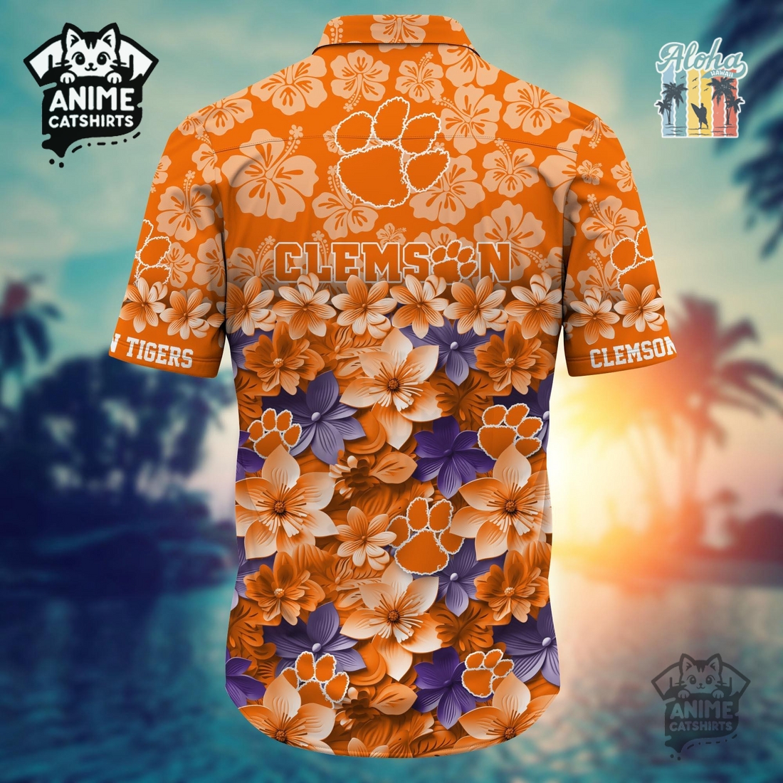 Clemson Tigers 1 MLB Aloha Hawaiian Shirt Clemson Tigers 1 MLB Aloha Hawaiian Shirt