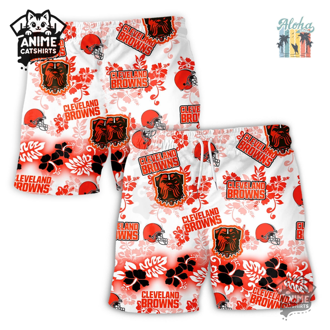 Cleveland Browns Aloha Paradise NFL Hawaiian Short