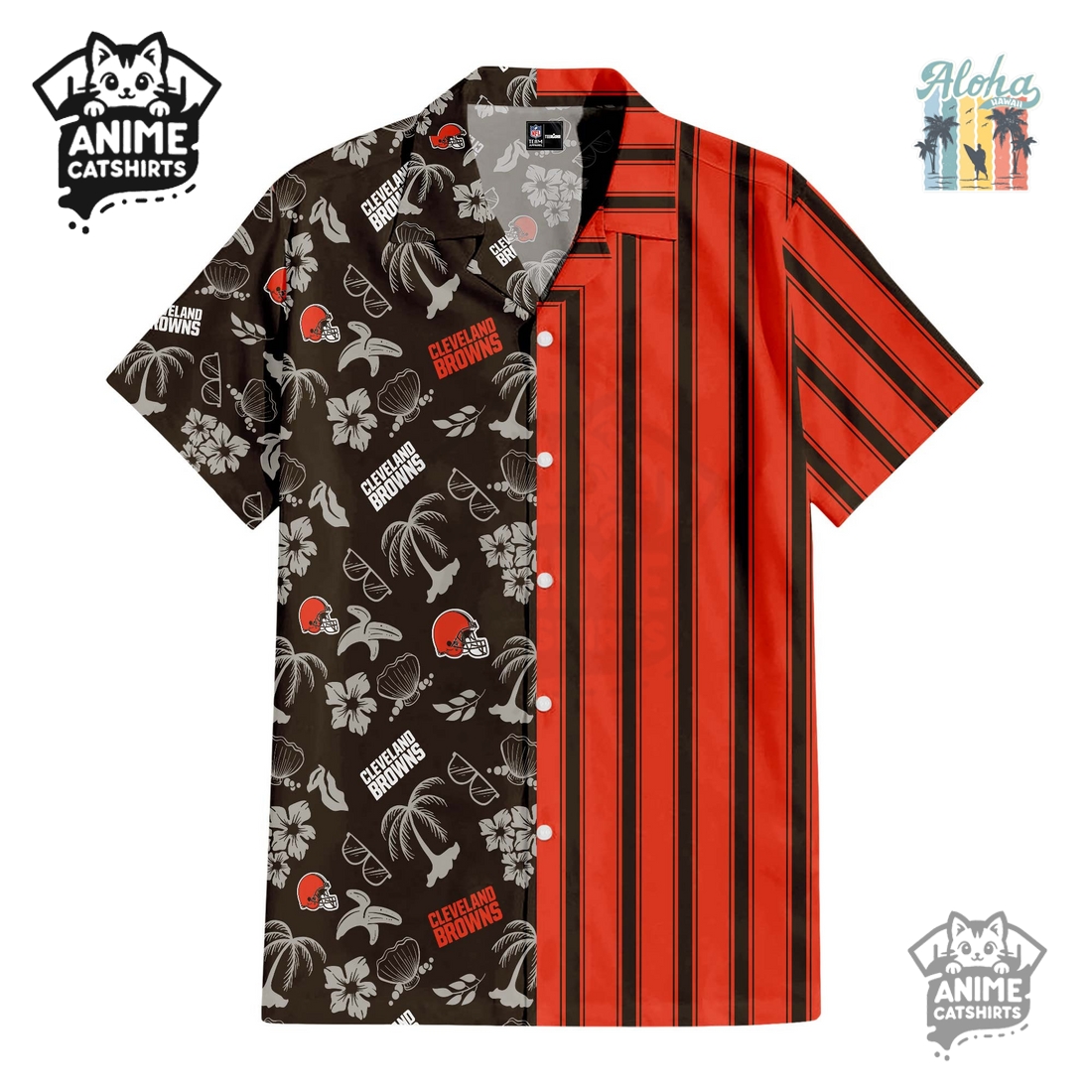 Cleveland Browns NFL Hawaiian Shirt & Shorts Set