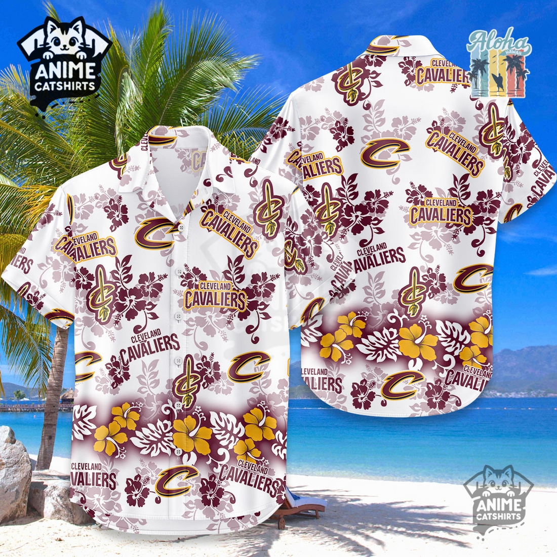 Cleveland Cavaliers Aloha Paradise NBA Hawaiian Shirt