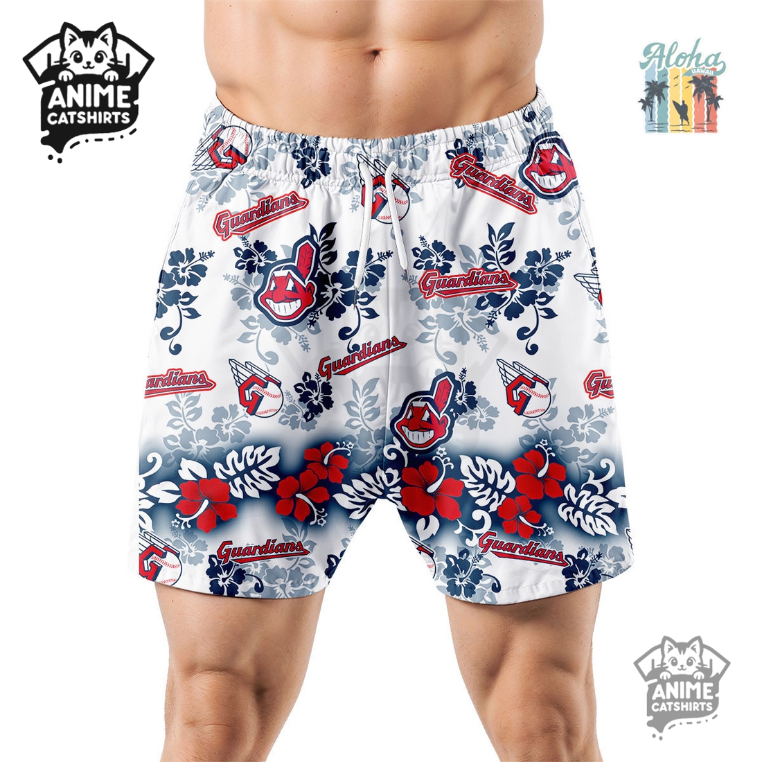 Cleveland Guardians Aloha Paradise Hawaiian Short