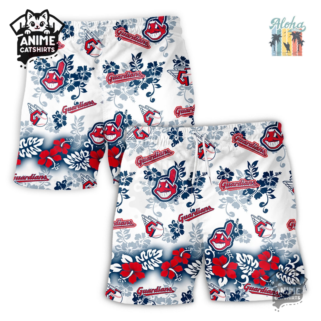Cleveland Guardians Aloha Paradise Hawaiian Short