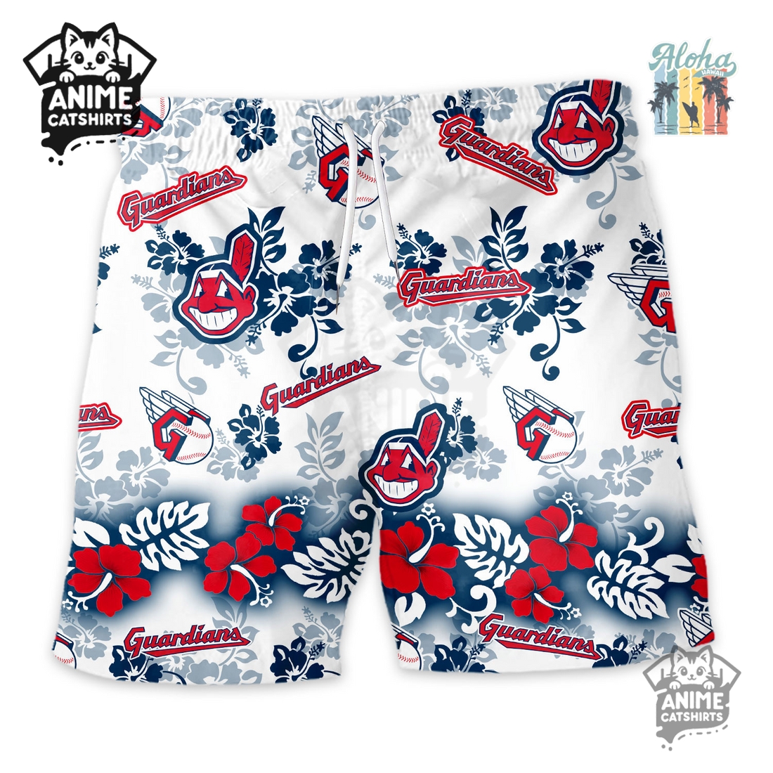 Cleveland Guardians Aloha Paradise Hawaiian Short Cleveland Guardians Aloha Paradise Hawaiian Short