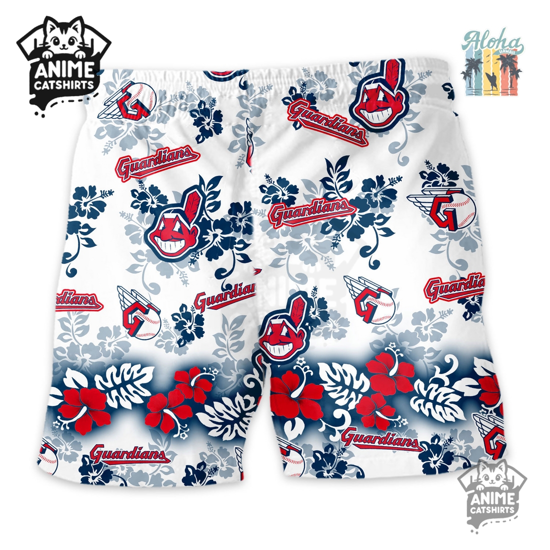 Cleveland Guardians Aloha Paradise Hawaiian Short Cleveland Guardians Aloha Paradise Hawaiian Short