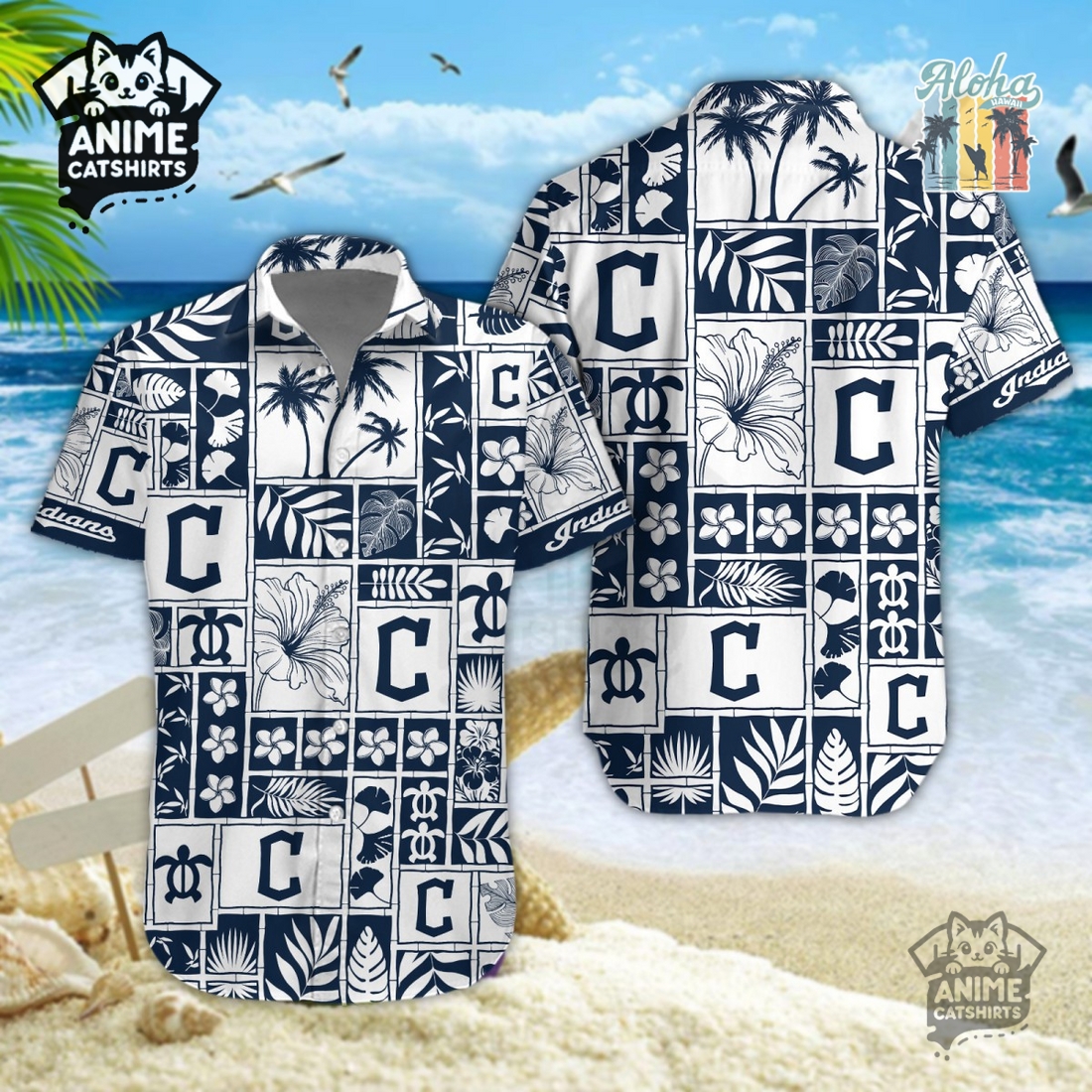 Cleveland Guardians MLB Aloha Hawaiian Shirt Cleveland Guardians MLB Aloha Hawaiian Shirt