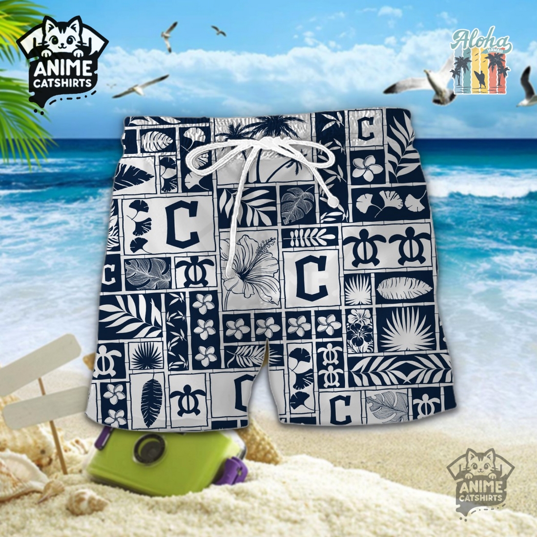 Cleveland Indians Sports Aloha Shirt Cleveland Indians Sports Aloha Shirt