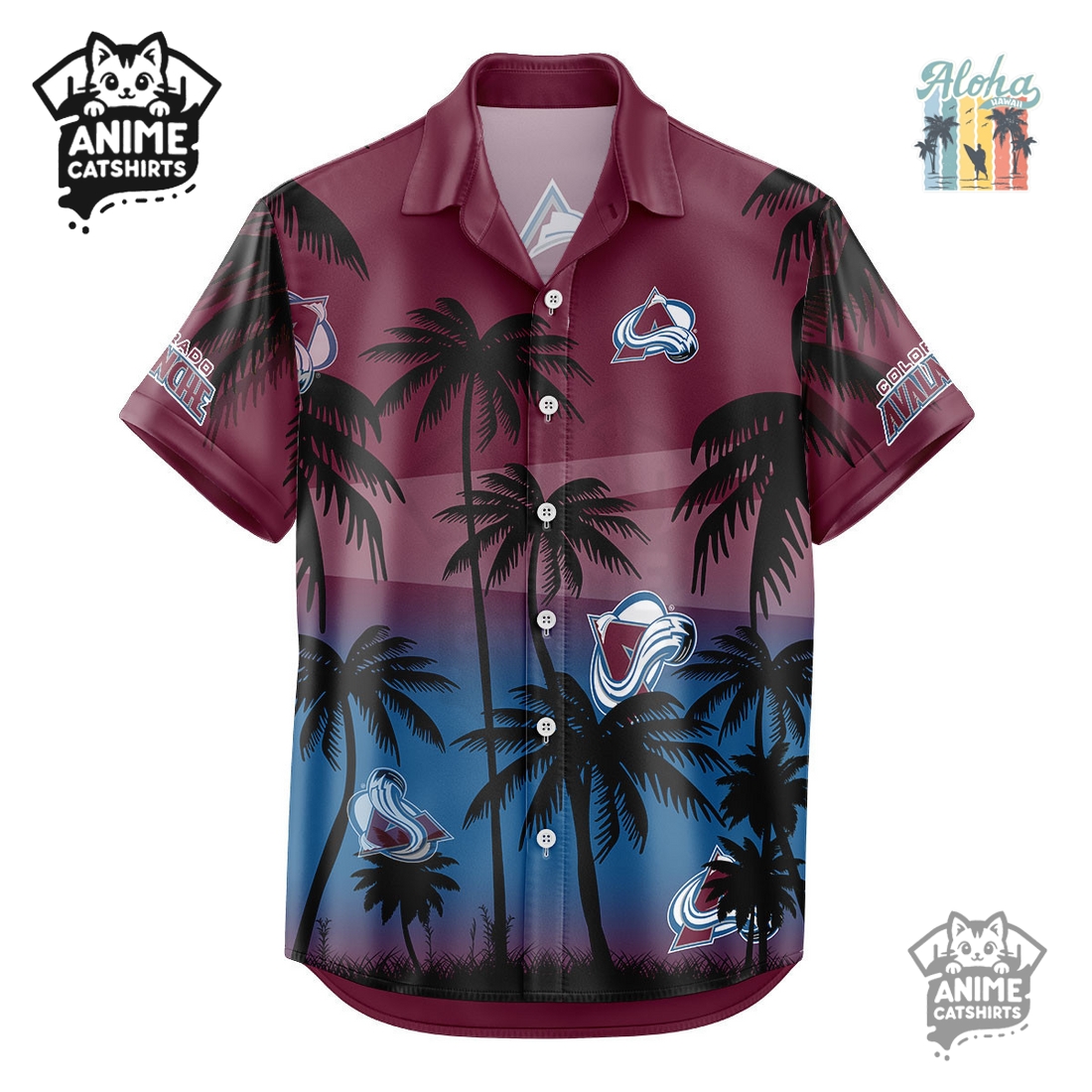 Colorado Avalanche NHL Aloha Shirt