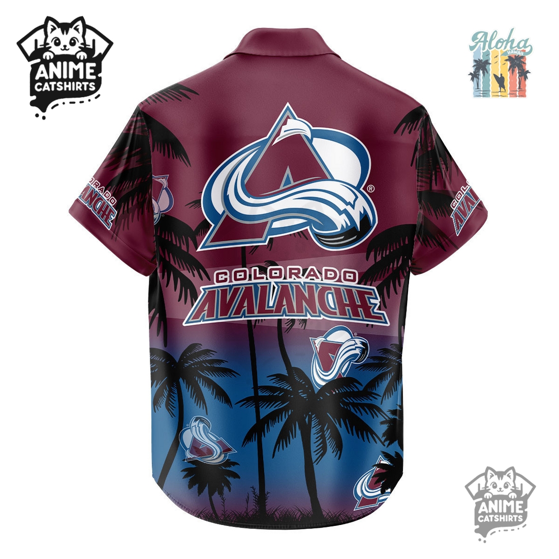 Colorado Avalanche NHL Aloha Shirt Colorado Avalanche NHL Aloha Shirt