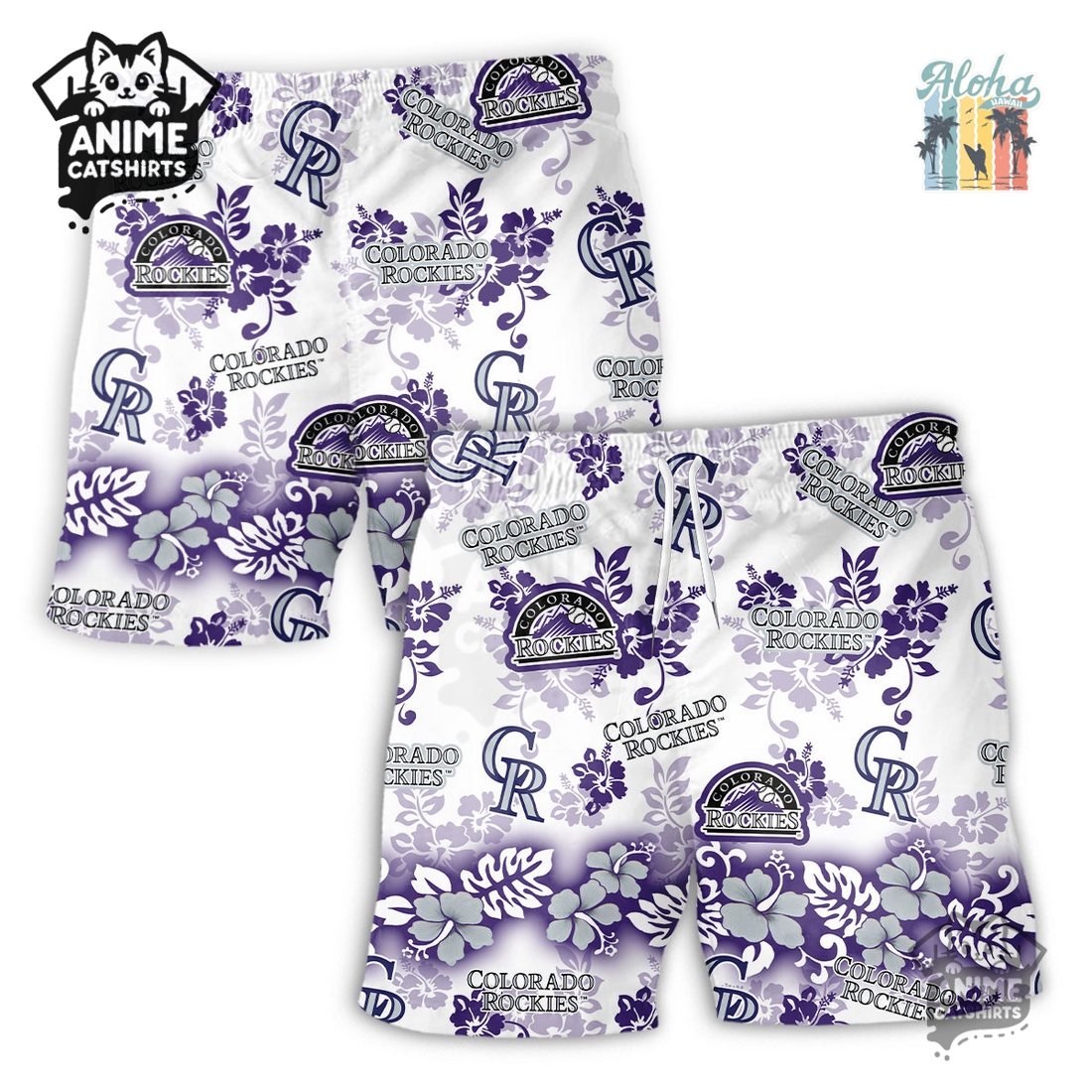 Colorado Rockies Aloha Paradise Hawaiian Short