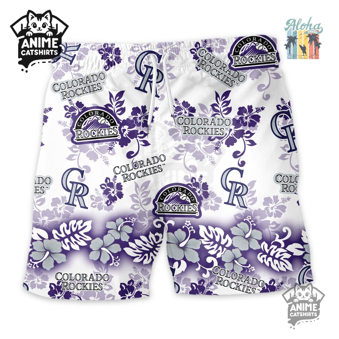 Colorado Rockies Aloha Paradise Hawaiian Short Colorado Rockies Aloha Paradise Hawaiian Short