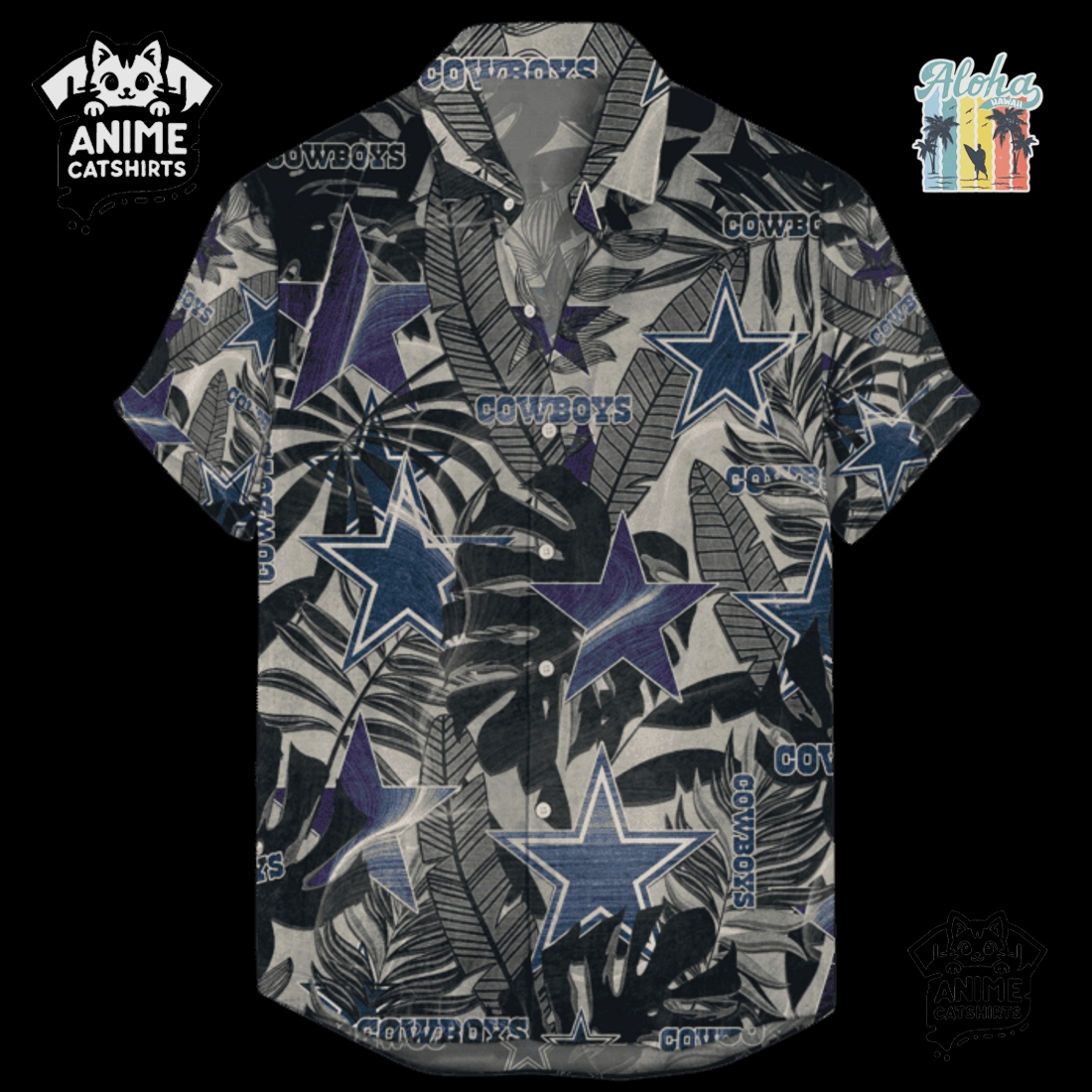 Dallas Cowboys Retro Logo Revolutions NFL Hawaiian Shirt
